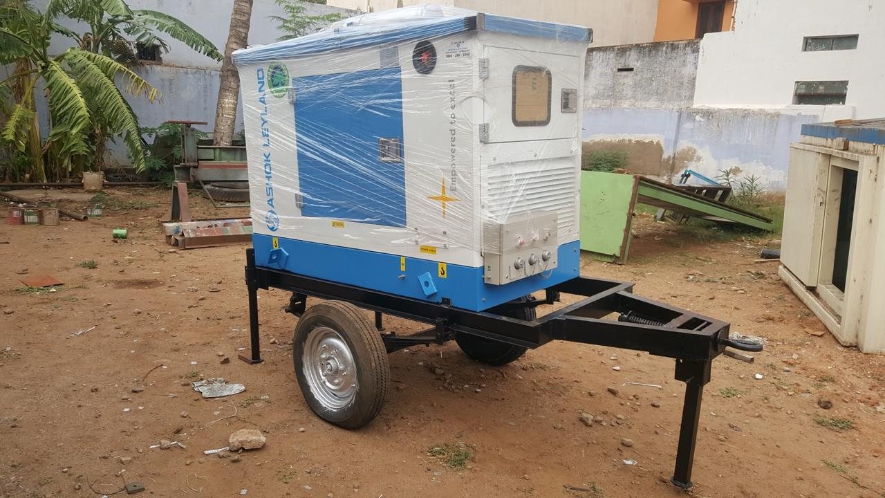 Mobile generator on a trailer