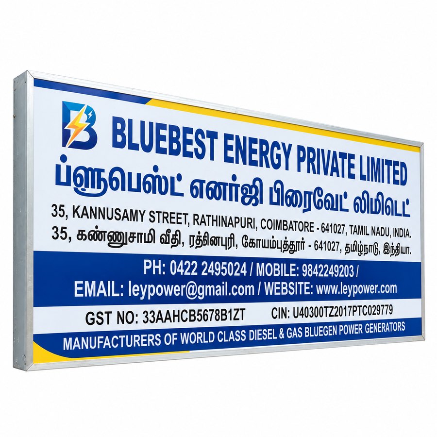 Registered office signboard